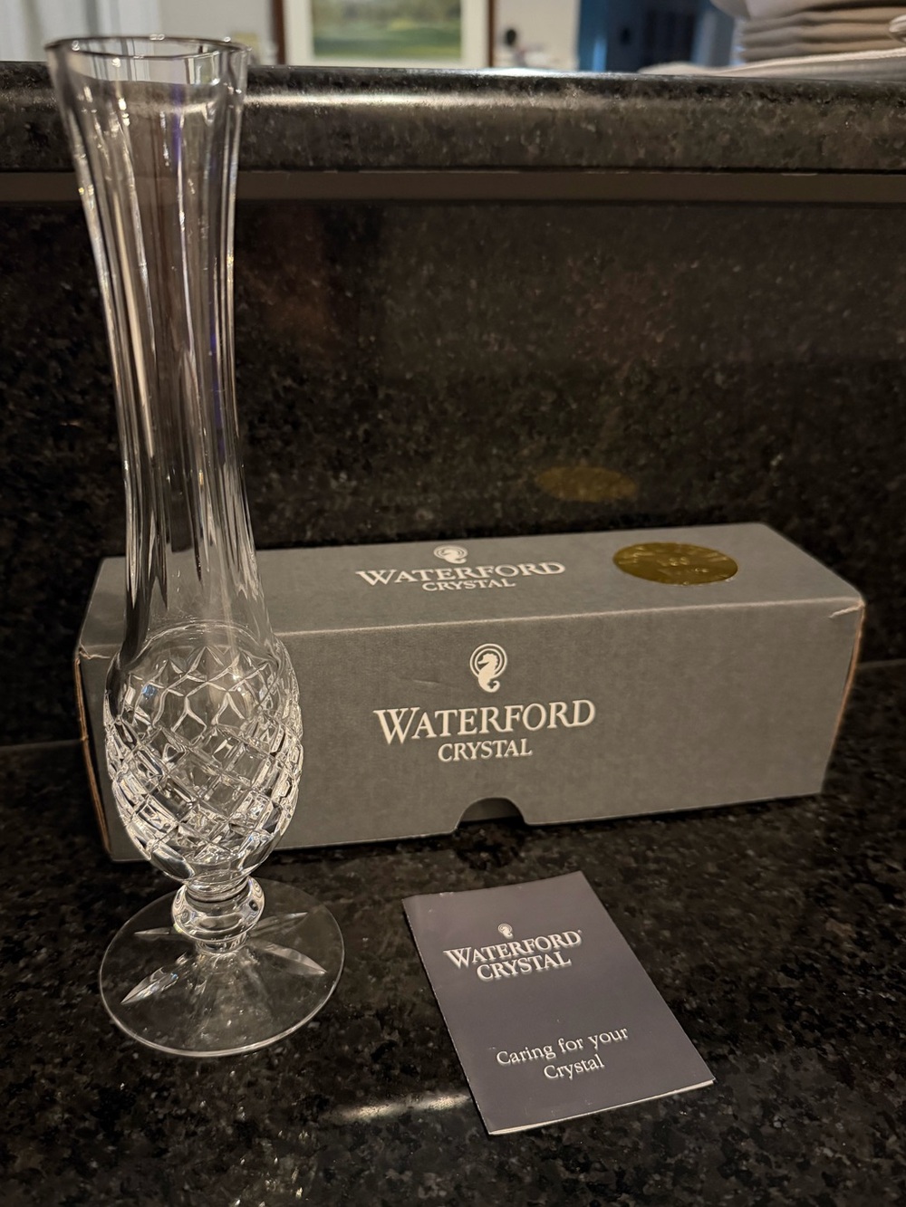 Vintage Waterford Crystal 9” Bud Vase